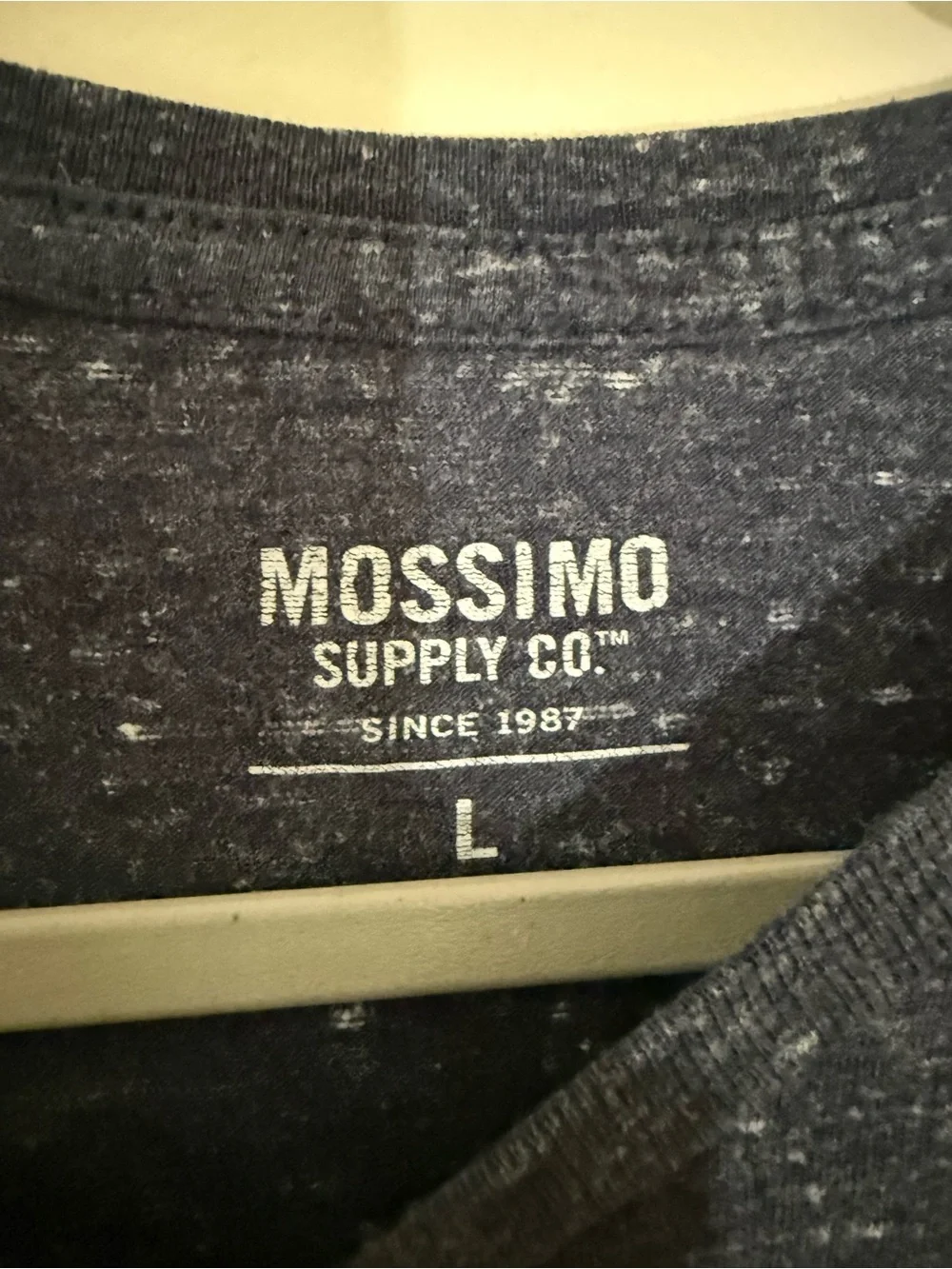Mossimo Men's Heather Navy Short-Sleeve T-Shirt Size Large